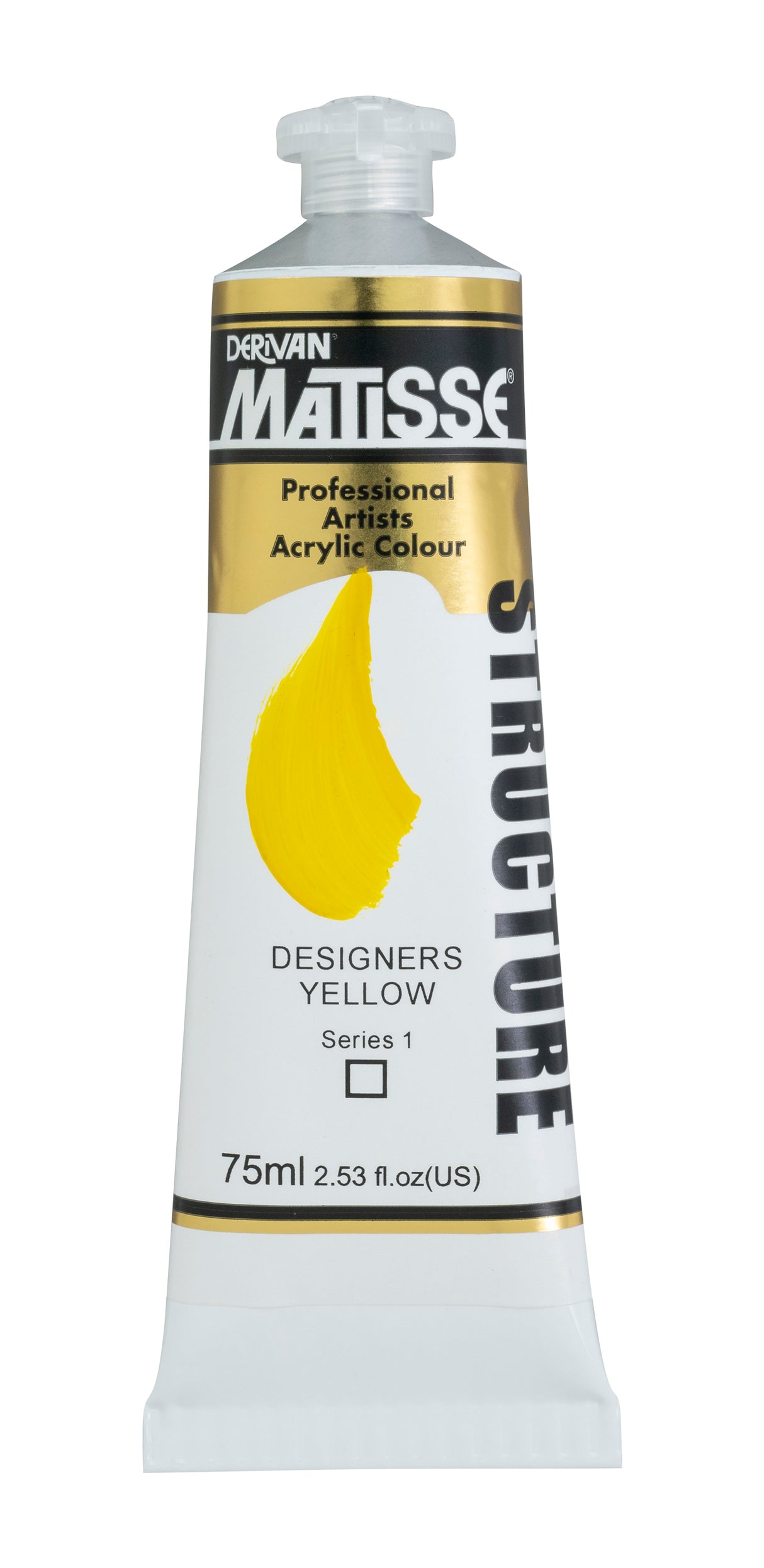Matisse Structure Acrylic Paint 75ml Tube - Color - DESIGNERS YELLOW SERIES 1