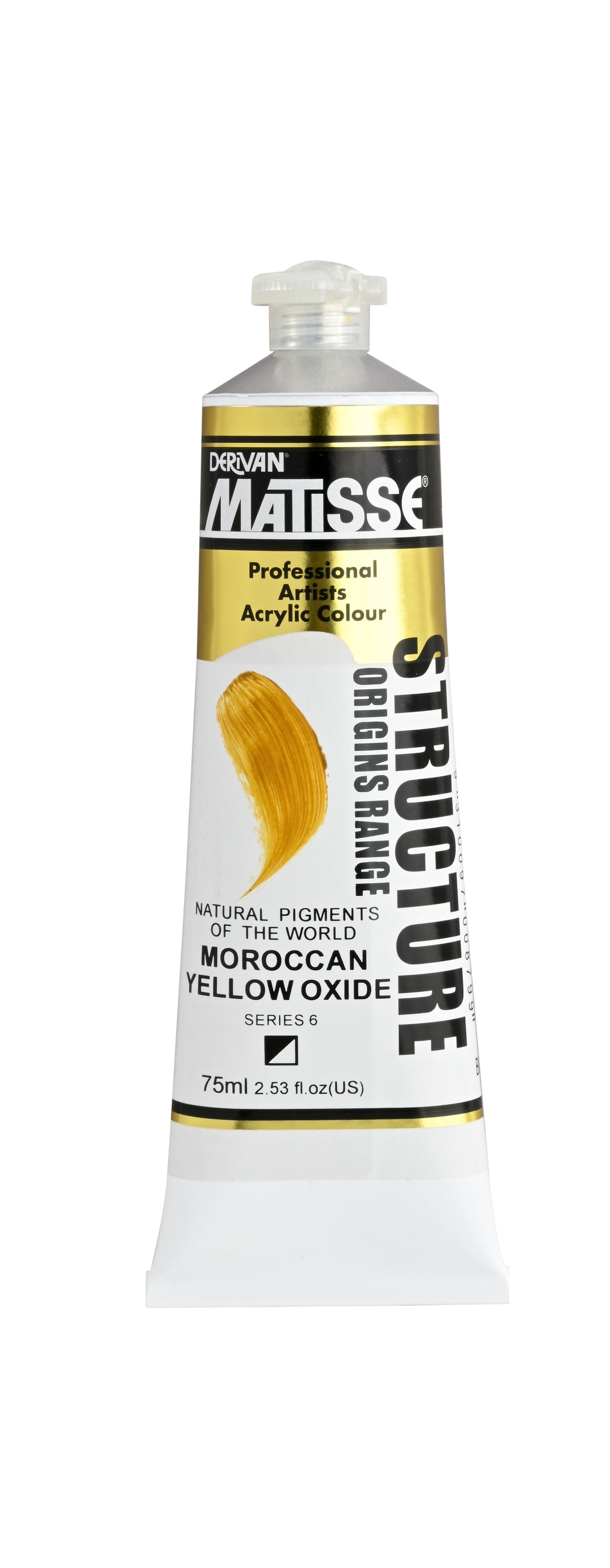 Matisse Structure Acrylic Paint 75ml Tube - Color - MOROCAN YELLOW OXIDE SERIES 6