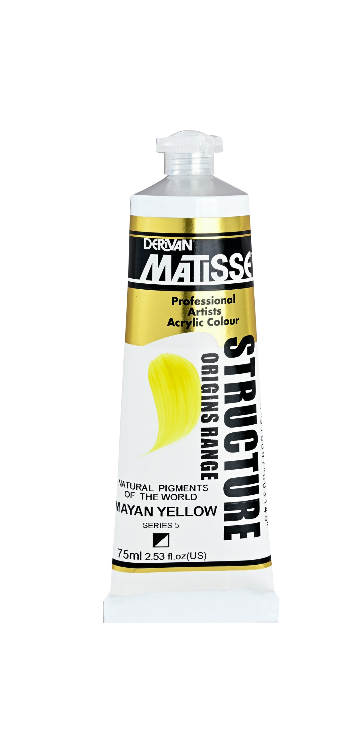 Matisse Structure Acrylic Paint 75ml Tube - Color - MAYAN YELLOW SERIES 5