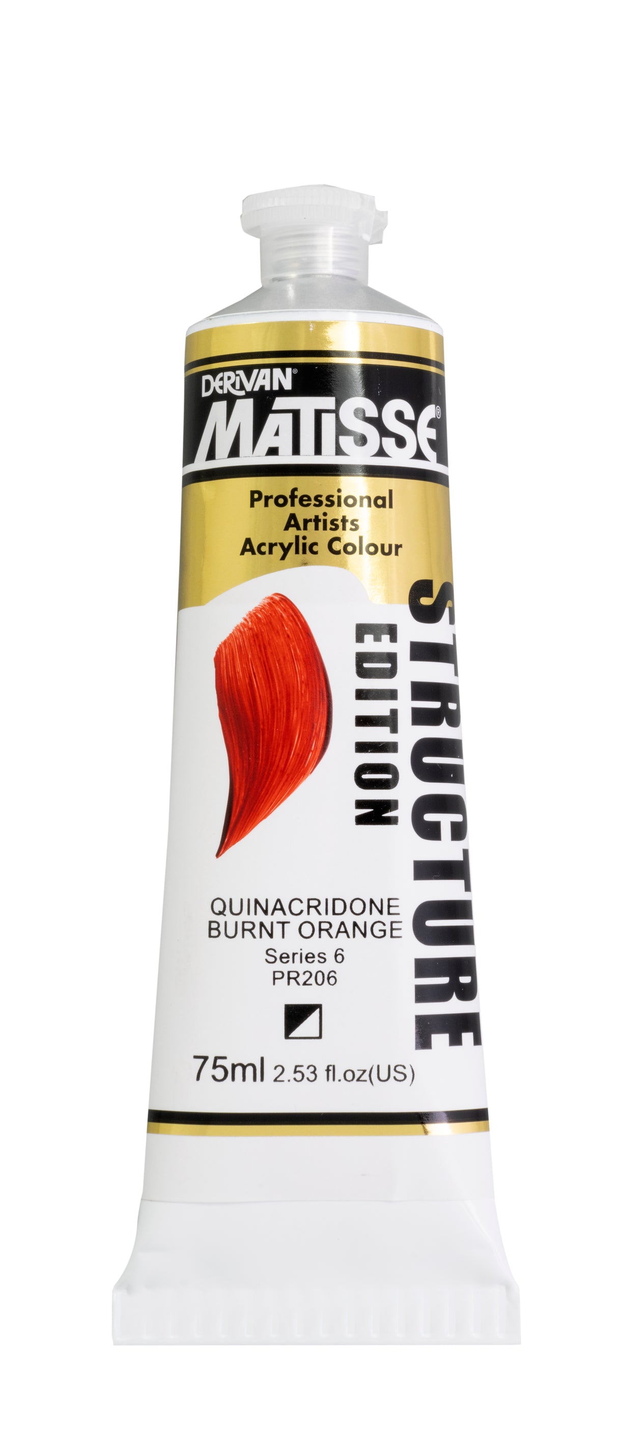 Matisse Structure Acrylic Paint 75ml Tube - Color - QUIN BURNT ORANGE SERIES 6