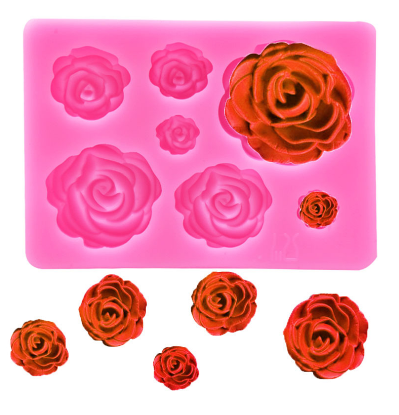 MAD 3D Silicone Rose Mold #127