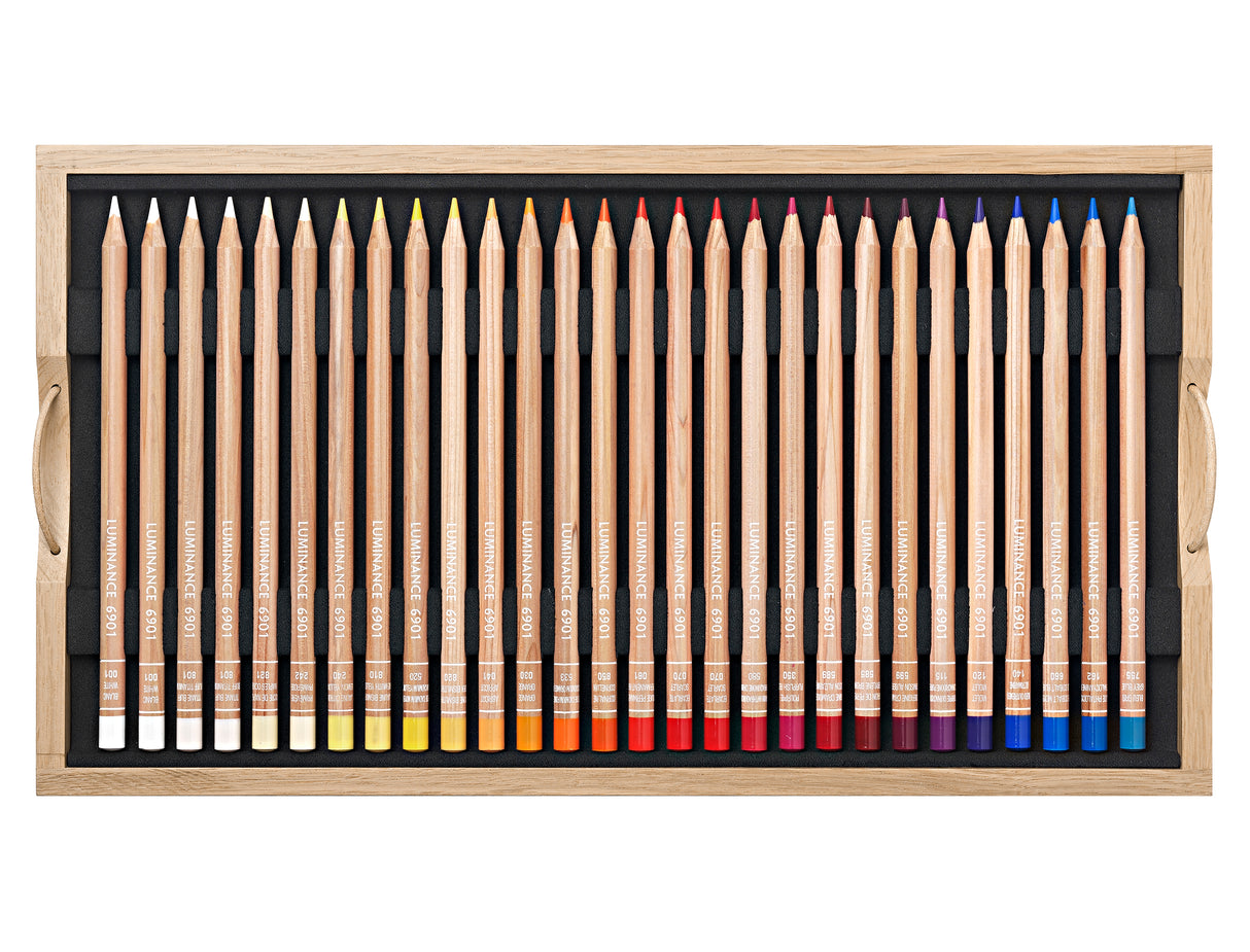 Caran d'Ache Luminance Wooden Box Set of  100+ Pencils (6901-900)