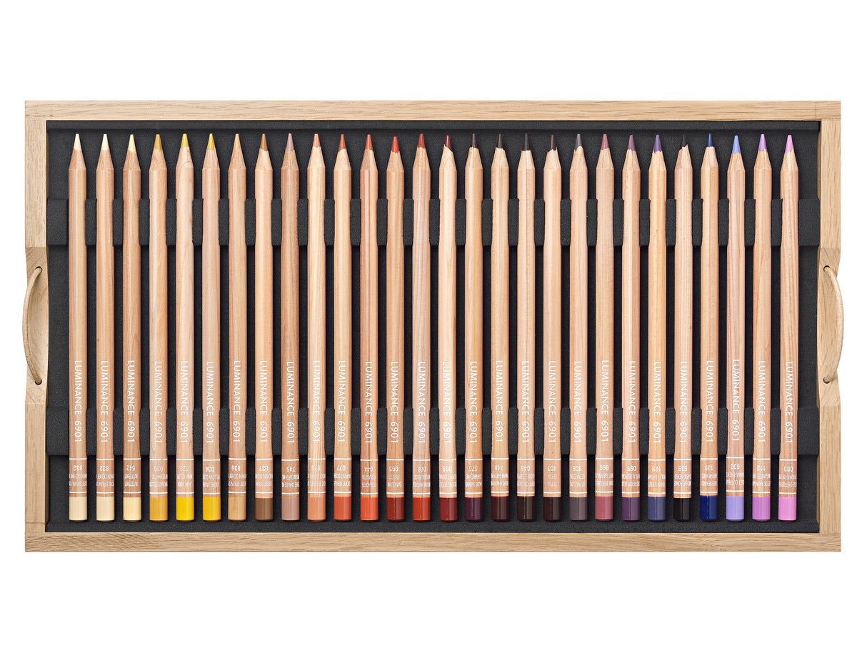 Caran d'Ache Luminance Wooden Box Set of  100+ Pencils (6901-900)