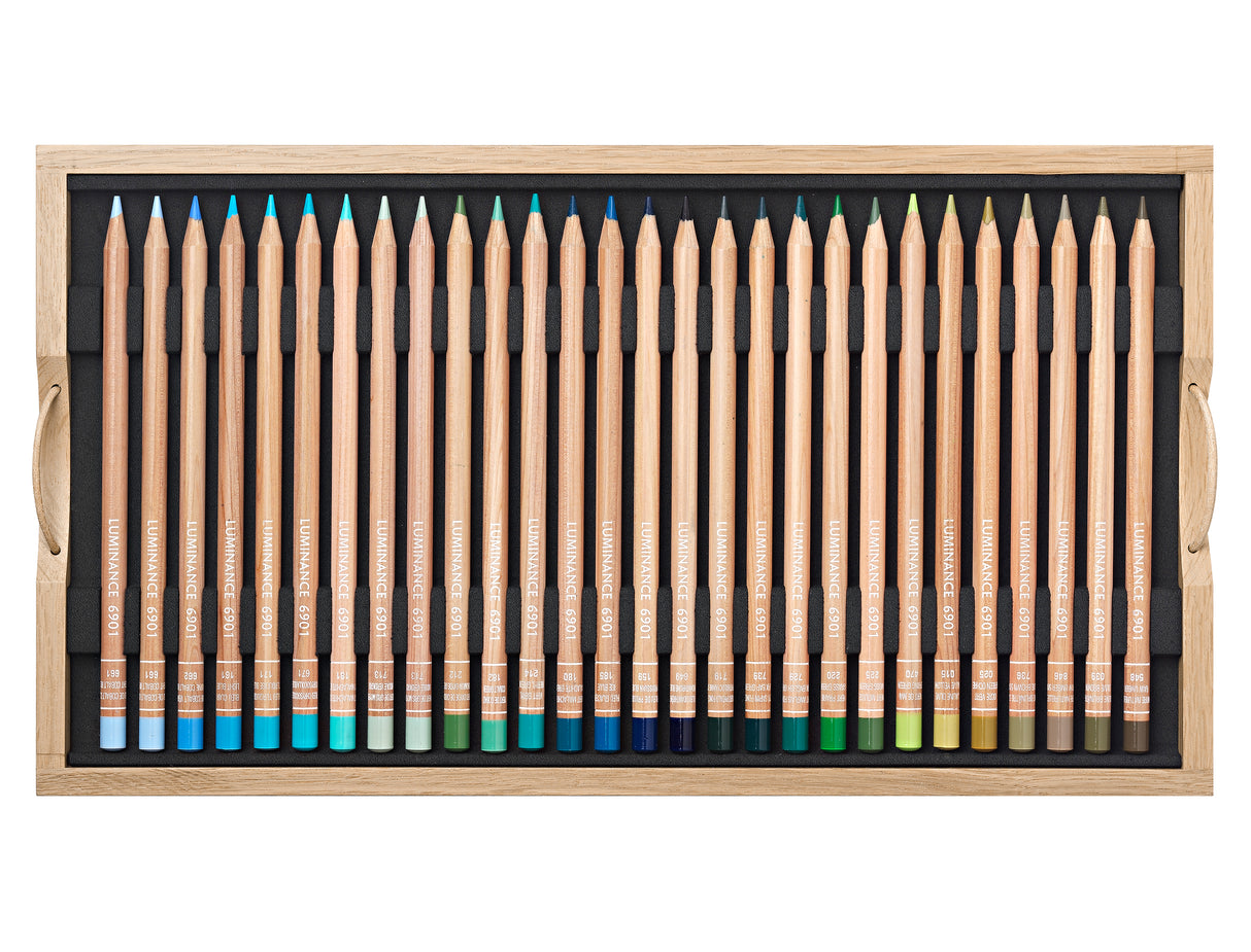 Caran d'Ache Luminance Wooden Box Set of  100+ Pencils (6901-900)