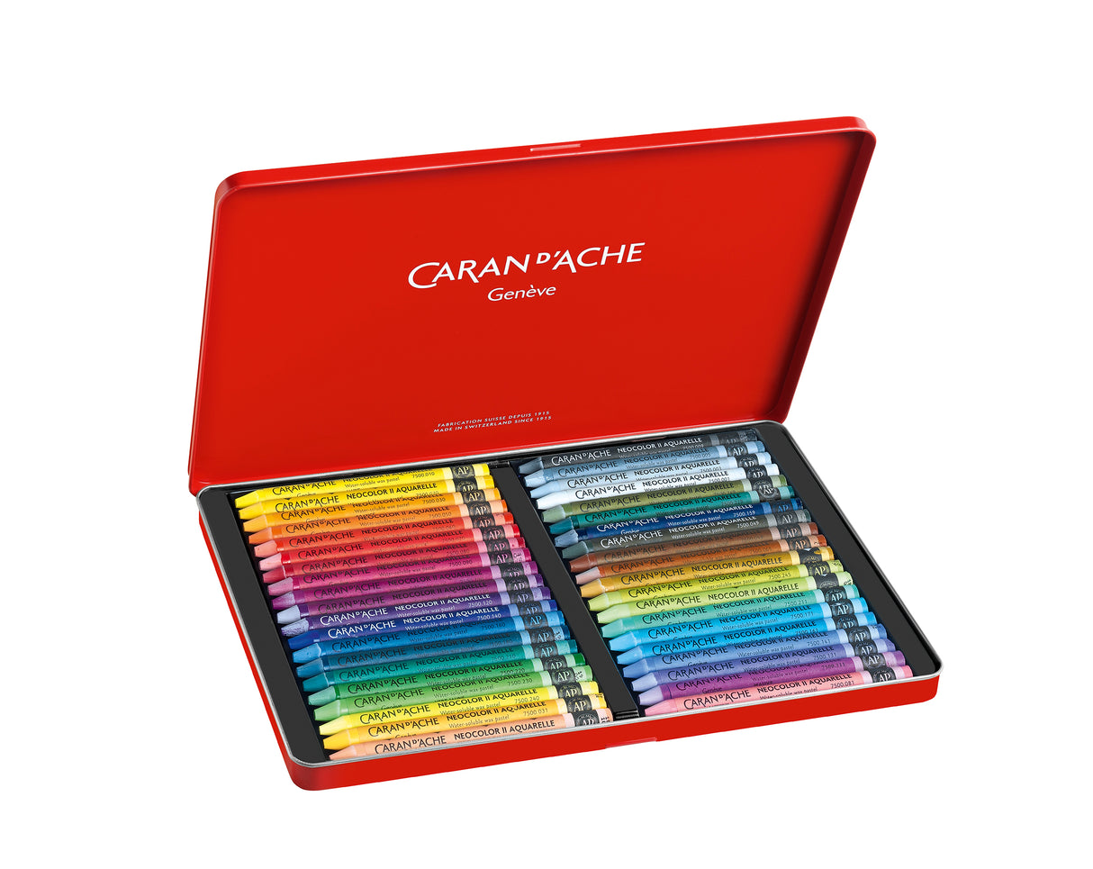 Caran d'Ache Neocolor II Water-Soluble Wax Pastel Tin 40