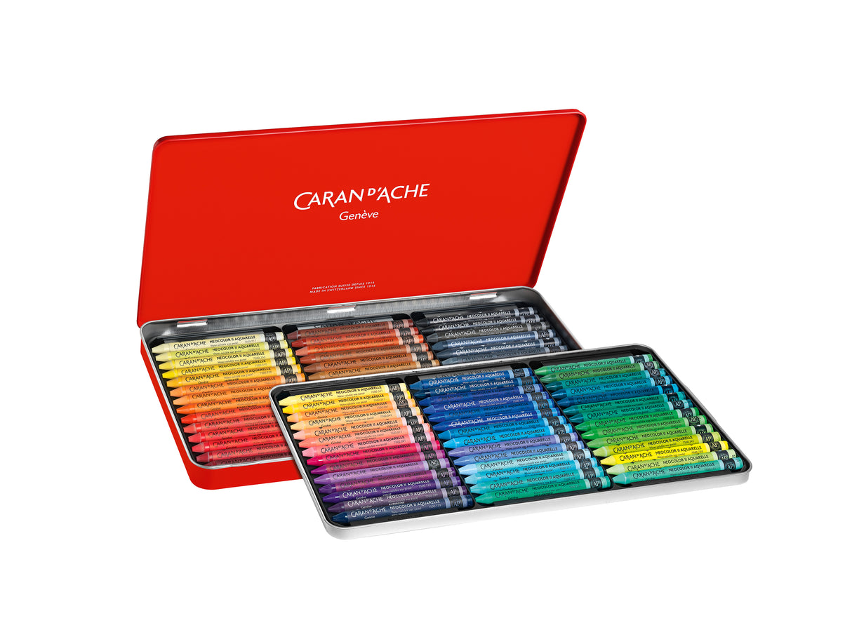 Caran d'Ache Neocolor II Water-Soluble Wax Pastel Tin 84