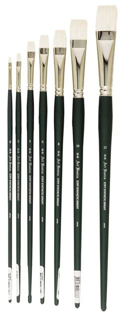 95B Art Basics Stiff Synthetic Brights