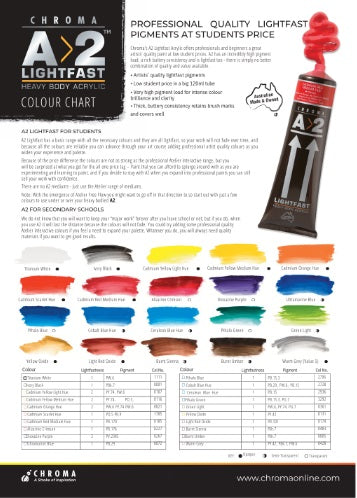 A2 Lightfast Acrylic Paints