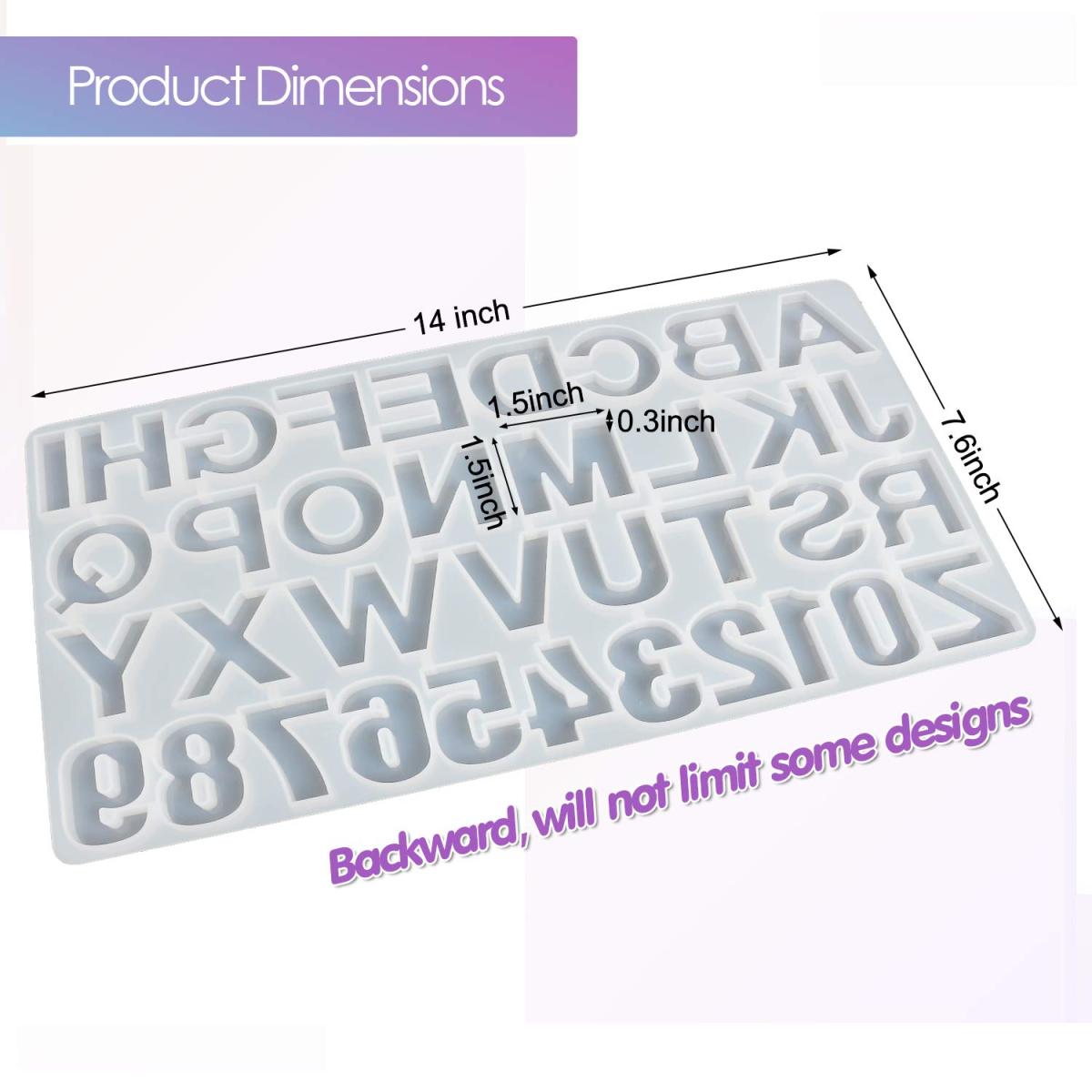 MAD Alphabet Resin Molds Backward #029