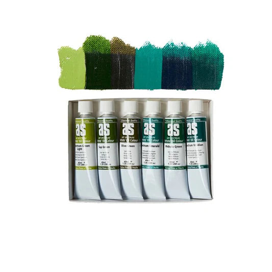 Art Spectrum Artists' Oil Set of 6 x 40ml - Greens