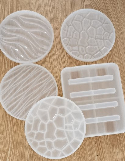 MAD Assorted Coasters with Holder Mold #132