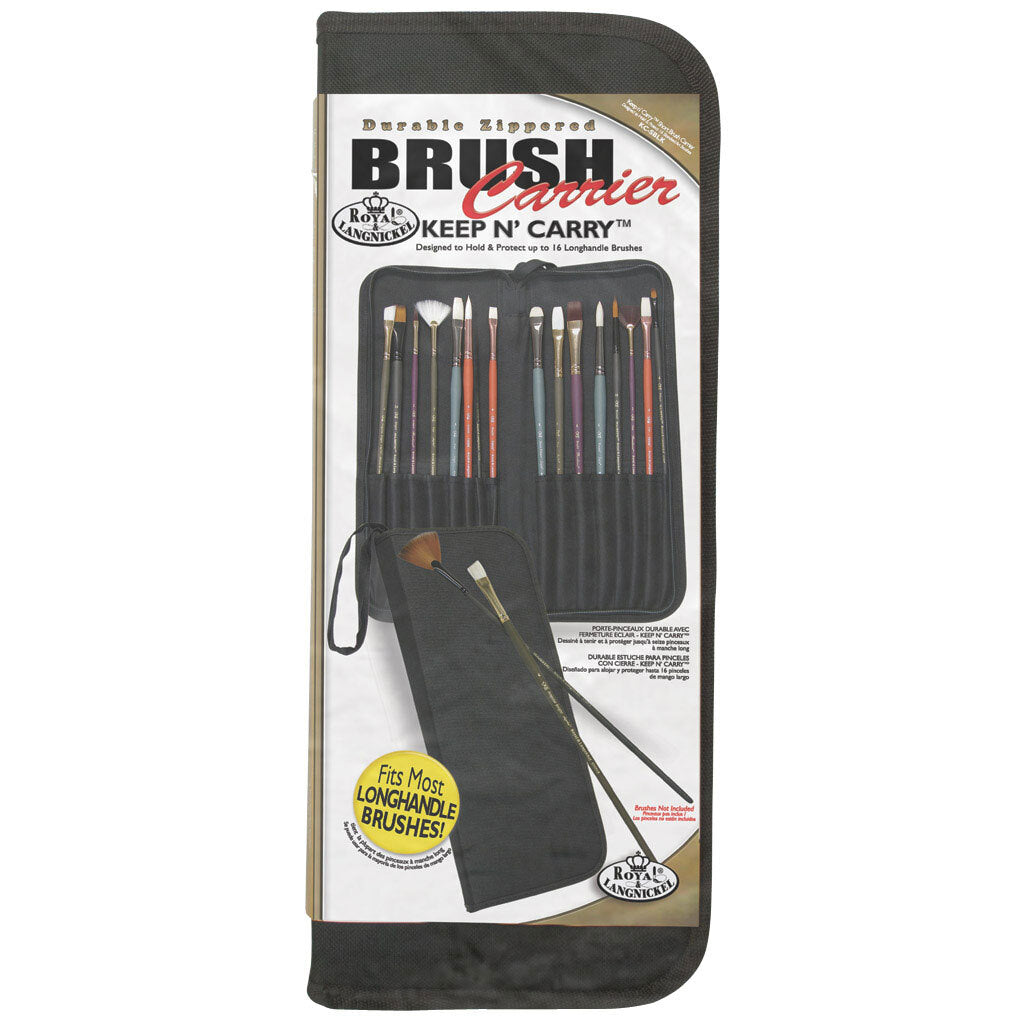 Brush Carrier Wallet - Holds 16 Long Handle Brushes