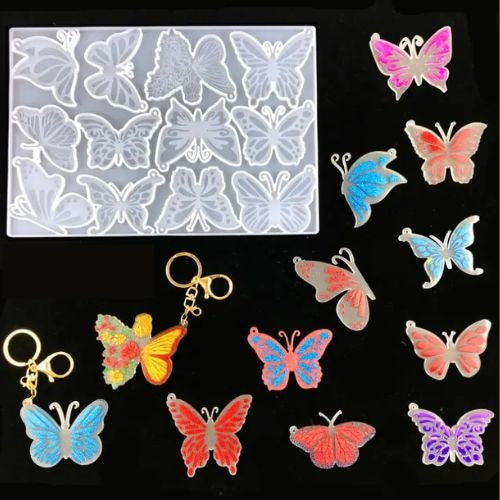 MAD 12 Butterflies Silicone Mold