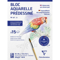 Clairefontaine Aquapad Pre‑Drawn Watercolour Pads