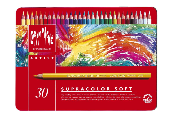 Caran d'Ache Supracolor Aquarelle Metal Tin Set of 30 (3888-330)