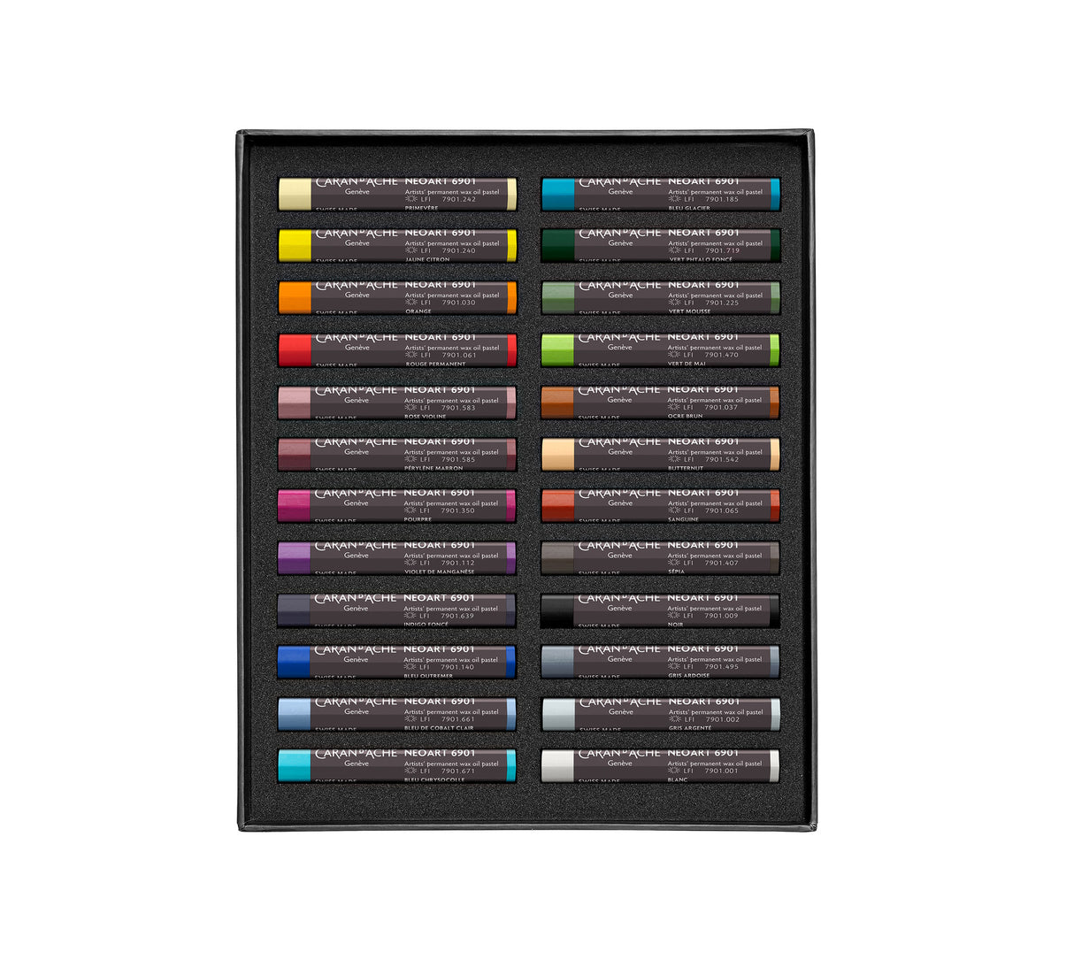Caran d'Ache NEOART Wax Oil Pastel Set of 24