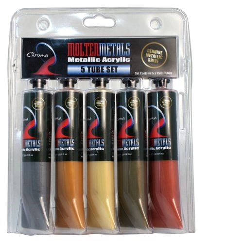 Chroma Molten Metals Acrylic Paint Set