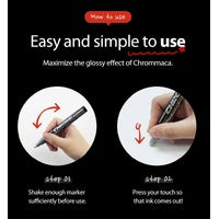Mungyo Chrome Mirror Effect Marker 4.5mm - Set of 3 (Bronze,Silver,Gold)