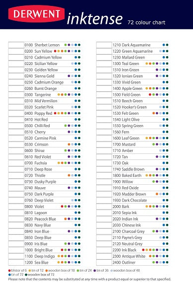 Derwent Inktense Individual Pencils