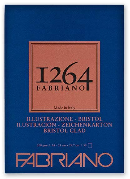 Fabriano 1264 Bristol Pad 200gsm A4 50 Sheets