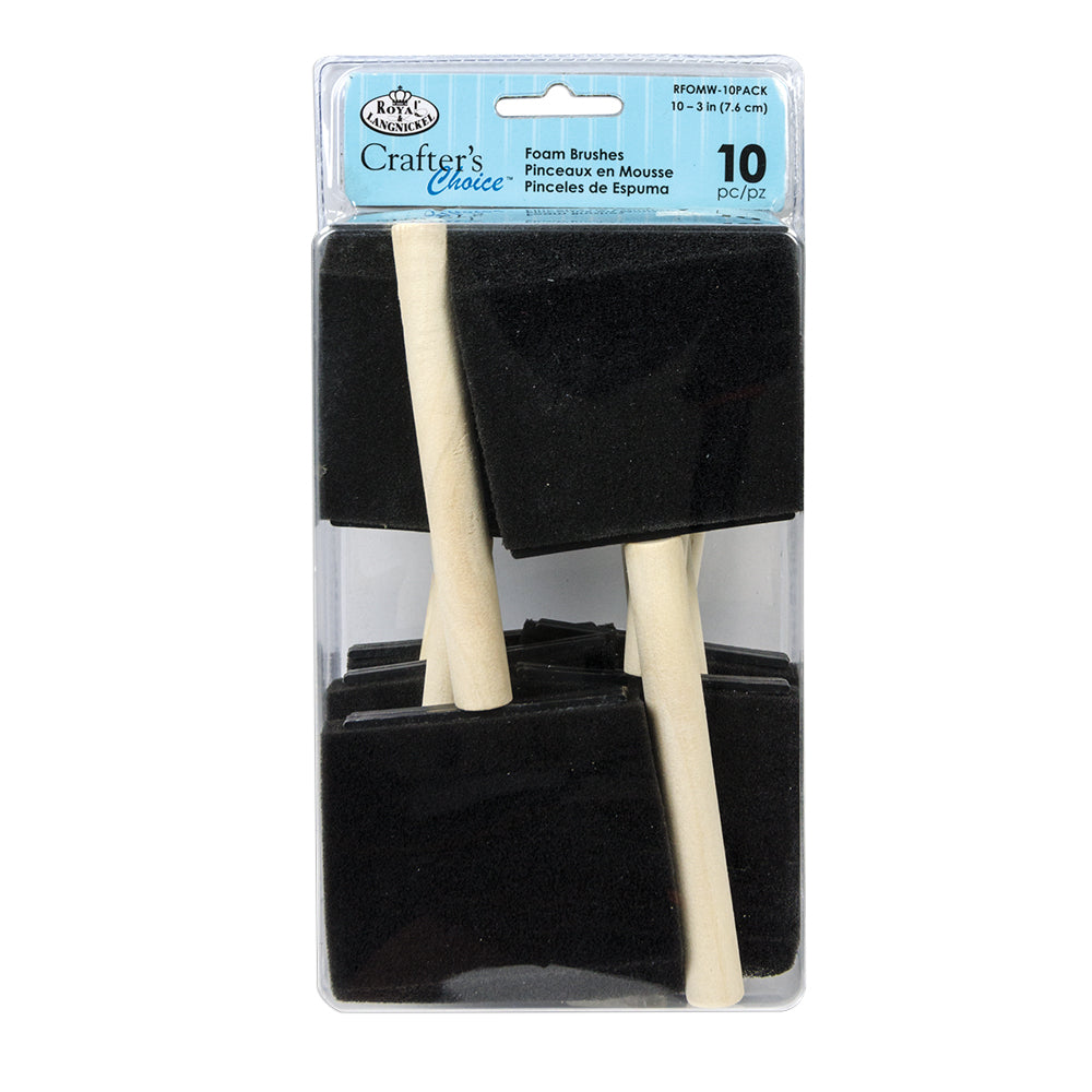 Royal Langnickel - Foam Brush Set of 10x3inch