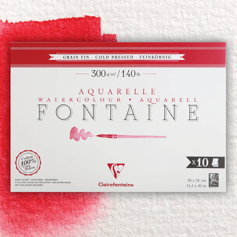 Clairefontaine Natural White Watercolour Pad 300gsm Cold Press