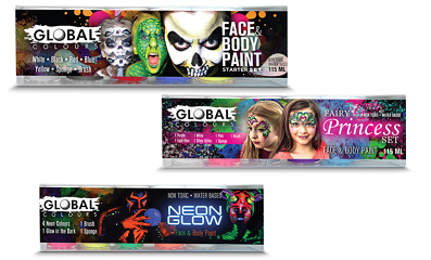 Global Face & Body Paint 5 Colour Sets