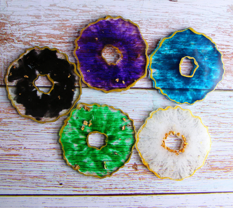 MAD DIY Geode Coaster Mold with Holder #114