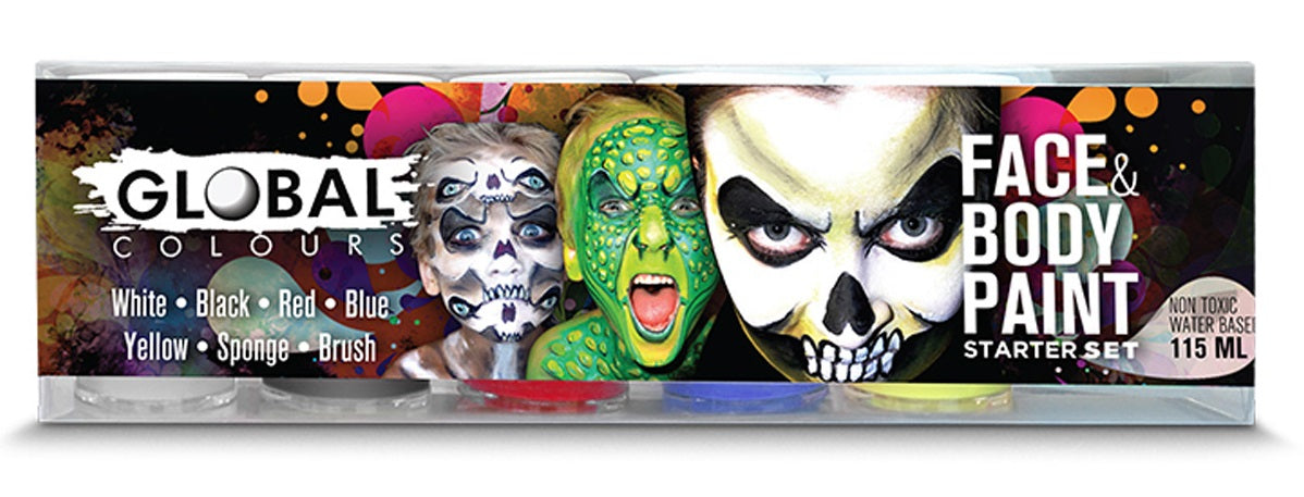 Global Face & Body Paint 5 Colour Sets