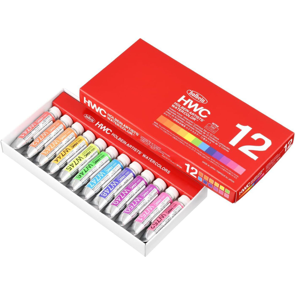 Holbein Artist Watercolour Luminous Set of 12 x 5ml Tubes W794