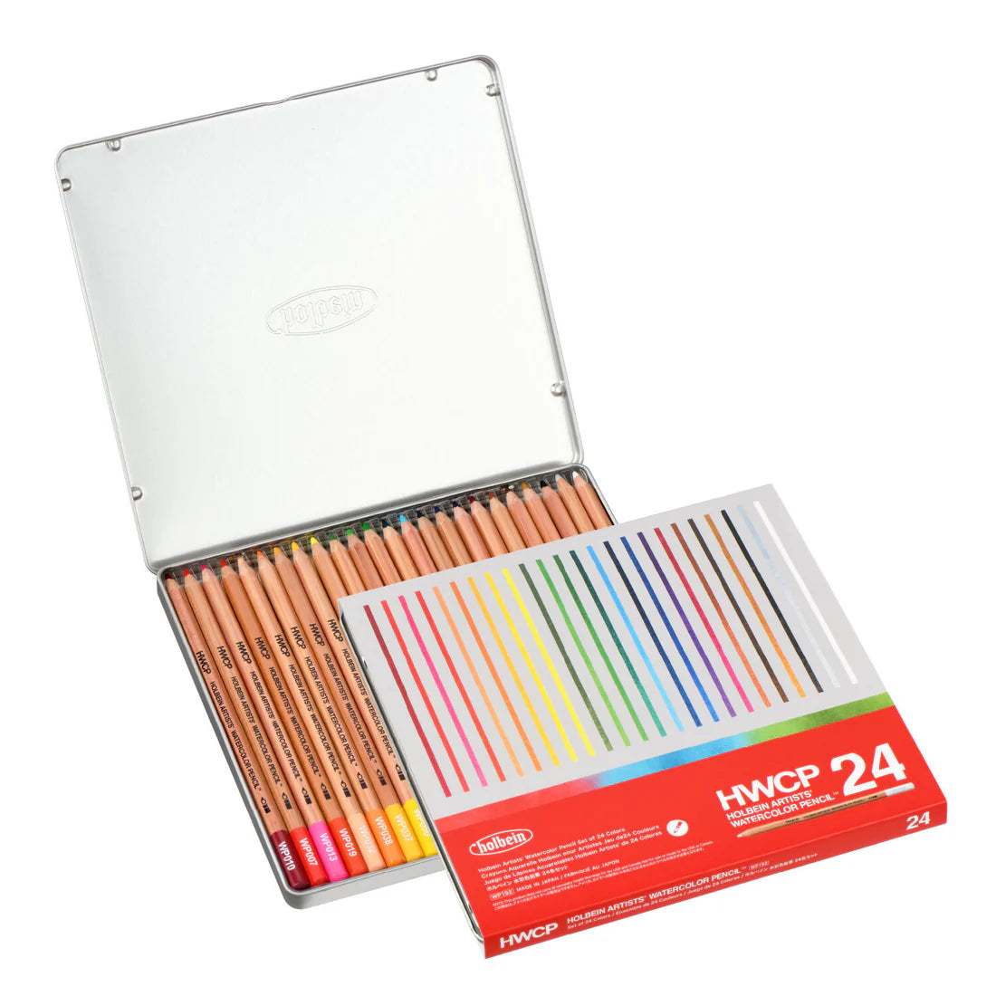 Holbein Artists' Watercolour Pencil Tin Set of 24
