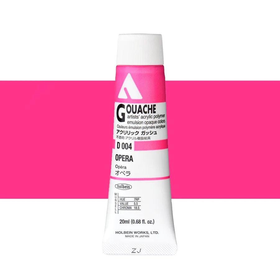 Holbein Acrylic Gouache 20ml Tubes - Colour - Opera (D004) - A