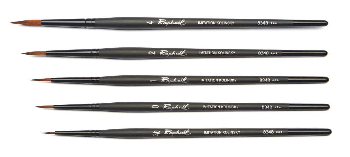 Raphael Stradivarius Synthetic Kolinsky Brushes - 8348 Round Sharp Point