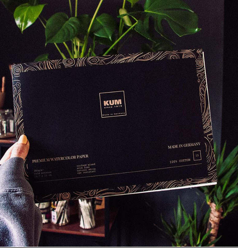 KUM Watercolour Block A4 100% Cotton