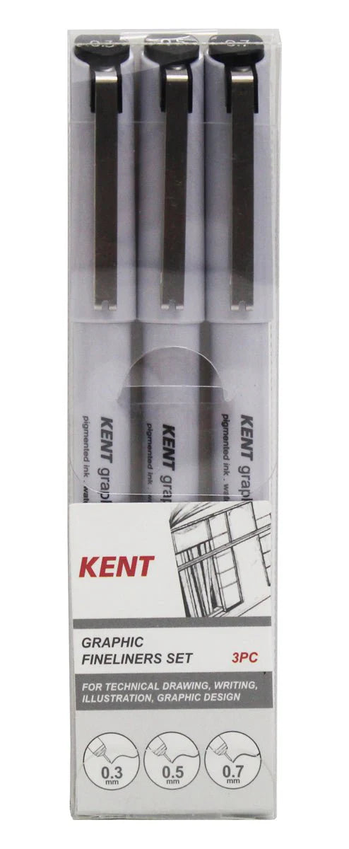Kent Graphic Fineliner Set 3PC