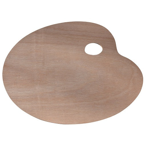 Varnished Wooden Kidney-shaped Palettes