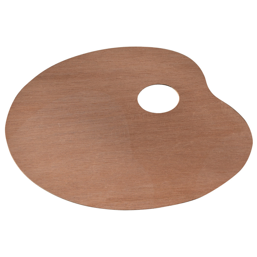 Varnished Wooden Kidney-shaped Palettes