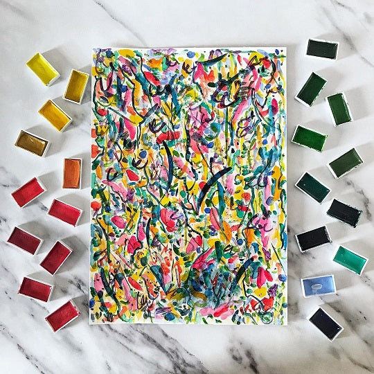 Kuretake Gansai Tambi - 12 pan watercolour pigment paint set