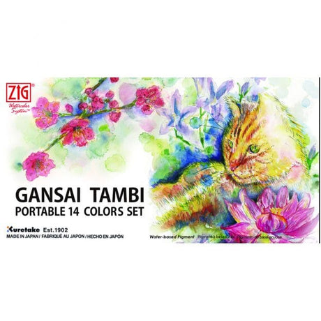 Kuretake Gansai Tambi 14 Portable Watercolour Set