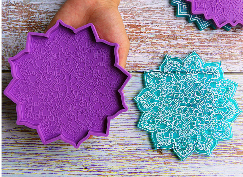 MAD Mandala Flower Coaster Mold #126