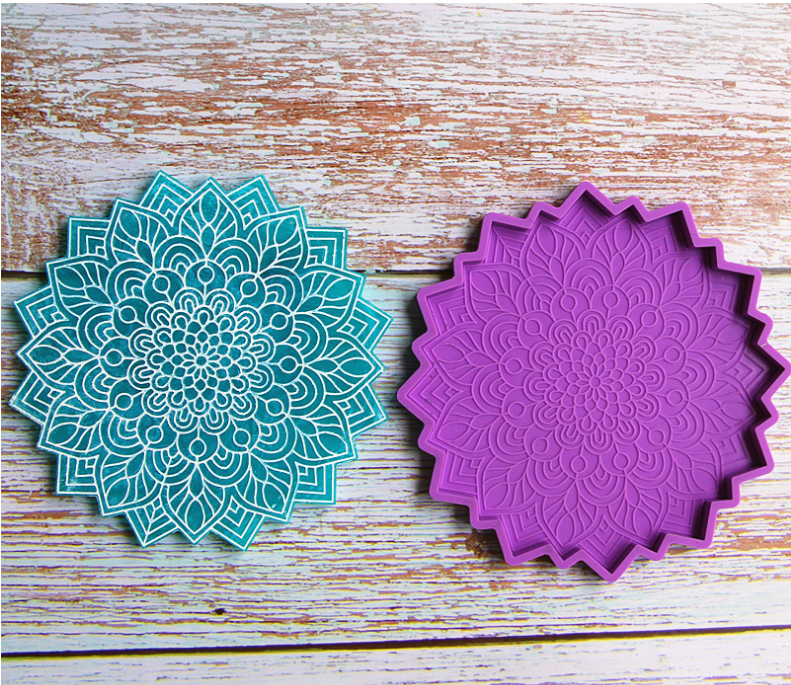 MAD Mandala Flower Coaster Mold #126