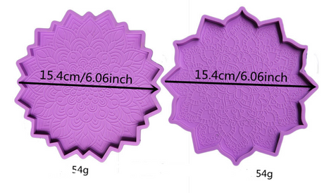 MAD Mandala Flower Coaster Mold #126