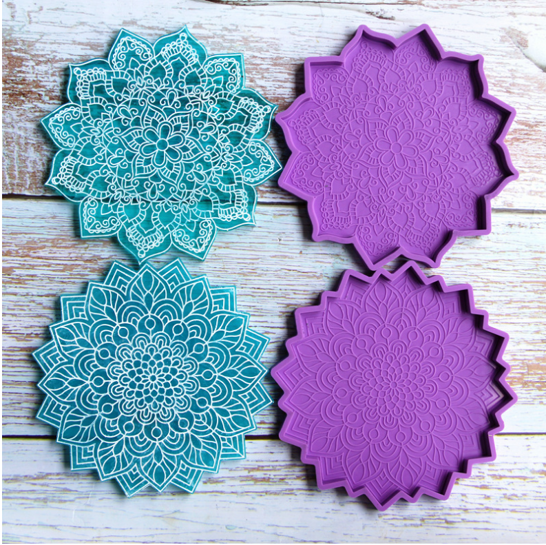 MAD Mandala Flower Coaster Mold #126