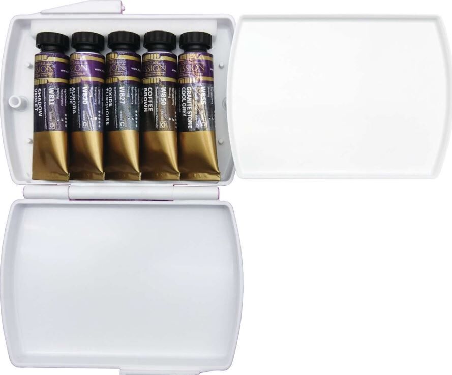 Mijello Mission Gold Winter Two Tone Granulation W/C Set - 15ml Set of 5 Colors