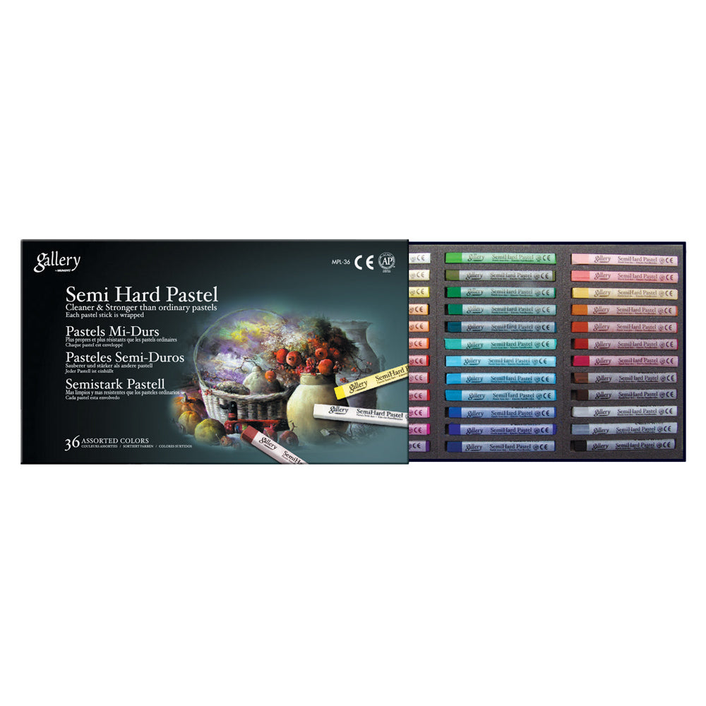 Mungyo Gallery Artist' Semi Hard Pastels Set 36 Assorted