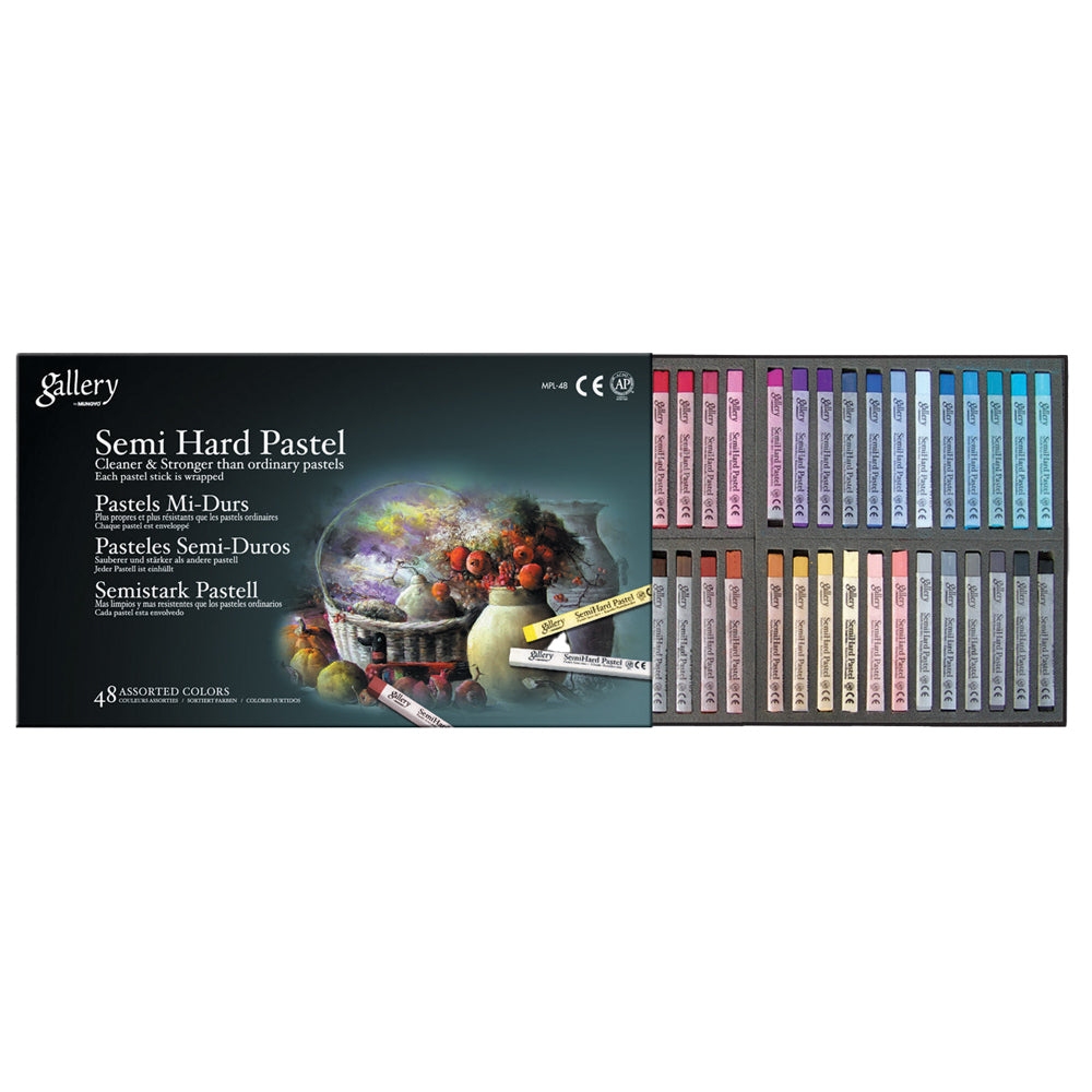 Mungyo Gallery Artist' Semi Hard Pastels Set 48 Assorted