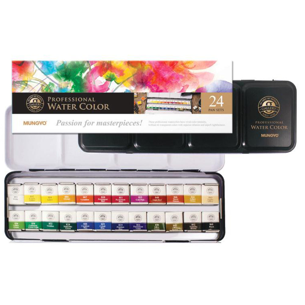Mungyo Gallery Artists Watercolour Pan Set MWPH-24