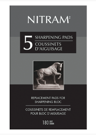 Nitram Sharpening Bloc Replacement Pads Pkt 5