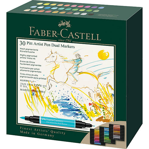 Faber Pitt Artist Pen Dual Marker India Ink Wallet 30