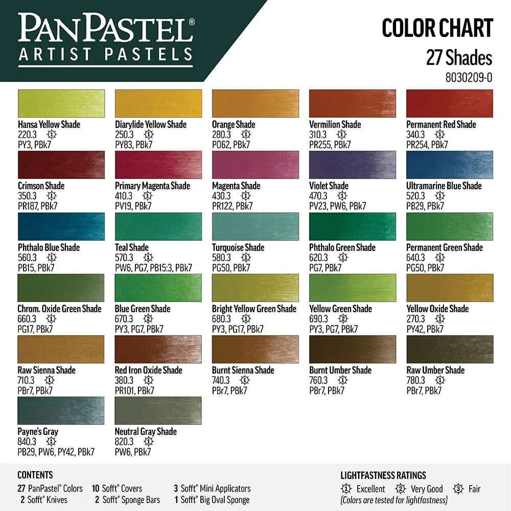 PanPastel 27 Colour Set - Shades